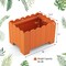 2 Pack Rectangular Planter Box With Drainage Gaps For Front Porch Garden Balcony